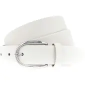 Vanzetti Leren Riem Classics 30mm Cambered Leather Belt W110 White Wit