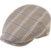 Fiebig Flatcap Geruit Beige maat 60