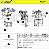RIDEX 78B2064 Remklauw