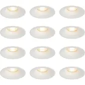 QAZQA Set van 12 inbouwspots wit GU10 50mm - Gijs