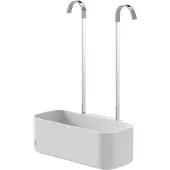 Tiger doucherek 2-Store wit - zonder boren - 3 kg draagkracht - 25 x 12,2 x 34,3 cm
