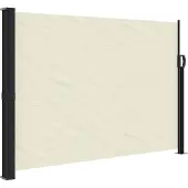 vidaXL Windscherm uittrekbaar 140x500 cm crèmekleurig