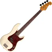 SX Elektrische basgitaar - SPB62-VWH - Retro Series 62 - P-Style - Rosewood Toets - Vintage White - Inclusief tas