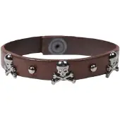 Scalpers Armband bruin / zilver
