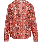 s.Oliver Blouse donkeroranje / zwart / wit