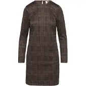 QS Jurk bruin / rood / zwart