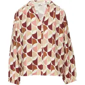 s.Oliver Blouse beige / roestbruin / karmijnrood / wit