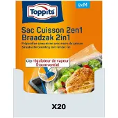 Toppits 20x Braad- en Stoomzakken 2-in-1 8 stuks