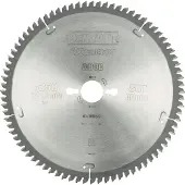 DeWalt Cirkelzaagblad voor Laminaat | Extreme | Ø 250mm Asgat 30mm 80T - DT4287-QZ