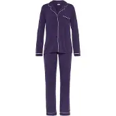 LASCANA Pyjama crème / donkerlila
