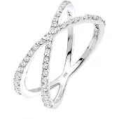 Elli Ring zilver / transparant