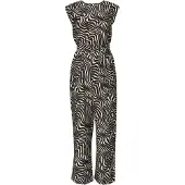 Comma Jumpsuit zwart / wit