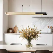 LumenXL Hanglamp Lilia met 3-staps dim - zwart met goud