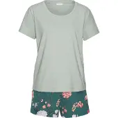 LASCANA Korte pyjama groen gemêleerd / gemengde kleuren