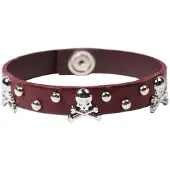 Scalpers Armband bourgogne / zilver