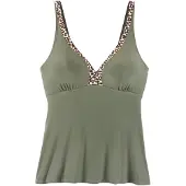 LASCANA Bikinitop 'Adelin' beige / bruin / olijfgroen / zwart