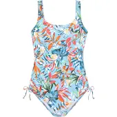 Venice beach Badpak lichtblauw / groen / oranje / wit