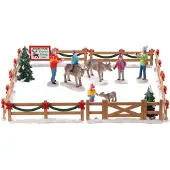 Lemax Reindeer petting zoo set of 17 kerstfiguur