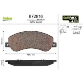 Valeo 872816 Remblokken