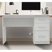 Rousseau Bureau Mateo 121x60x75cm met drie lades - wit