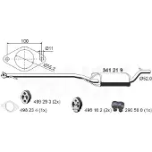 ERNST 341219 Uitlaat middendemper