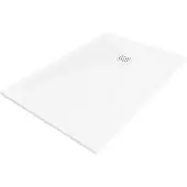 Mexen Stone+ rechthoekige composiet-douchebak 110 x 70 , wit, witte afdekking - 44107011-W