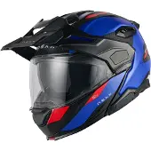 NEXX X.Lifecountry Terra Carbon Mat Blauw Rood Systeemhelm Maat M