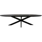 Starfurn Eettafel Brandy Black | 300 cm | Ovaal (Zwart, 300x76x120cm)