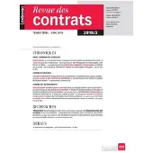 Lgdj Revue des contrats n 2-2018