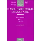 Lgdj Conseil constitutionnel et service public - Esplugas p.