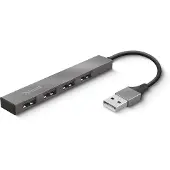 Trust USB-Hubs, Schnittstellen-Verteiler 23786 USB-hub 4 poorten USB-A USB 2.0 480 MBit/s Met aluminium behuizing