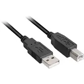 Sharkoon 4044951015276 3m USB A USB B Zwart USB-kabel