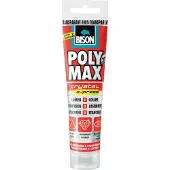 Bison Poly Max Crystal Express tube 115 gram - Transparante montagelijm, lijmen, monteren en afdichten, unieke SMP technologie, oplosmiddelvrij, binnen en buiten, vrijwel alle ondergronden