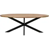 Natur24 eetkamertafel jesper oval 240 cm mangohout / gecoat staal