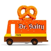 Candylab Toys Candycar Vans: PRETZEL VAN - DR. SALTY (F028) 8,4x4,1x6,5cm, wooden diecast, in giftbox, 3+