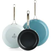 BK Pannenset Sky Blue Met Keramische Antikleeflaag (3-delig)