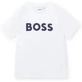 BOSS Katoenen T-shirt met logoprint voor kinderen Maat 74