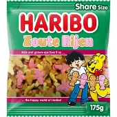 Haribo Zouten Rijen - snoep salmiak met fruitsmaak - 14 x 175g
