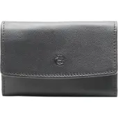 Esquire Leren Sleutelgeval Logo Key Case Black Zwart