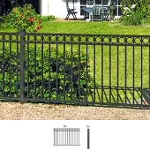 Alberts Metalen hek Circle Hoogte: 100 en 120 cm, totale lengte: 10 m, voor plaatsing in beton (set)