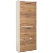 Finori Schoenenkast Fulda 4 laden - wit/eik