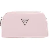 GUESS Utensil zak Double Zip Pink Zalmroze