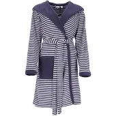 Esprit Badjas Women Striped Hoody Navy Blue-S