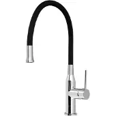 Hak Sapho SILI keukenkraan met flexibele uitloop, zwart/chroom