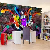 Karo-art Fotobehang - Graffiti