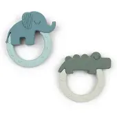Done by Deer Bijtring - Deer Friends - 2 Stuks - Green/Blue
