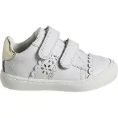 Vertbaudet Leren babysneakers met klittenband wit