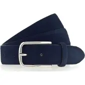 Vanzetti Leren Riem Velours Belt W105 Teal Donkerblauw
