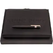 HUGO BOSS Schrijfmappen Label Writing Set Black Zwart