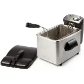 Domo DO458FR Friteuse - 4 Liter - Frituurpan - Koude Zone - 3000W - Inox